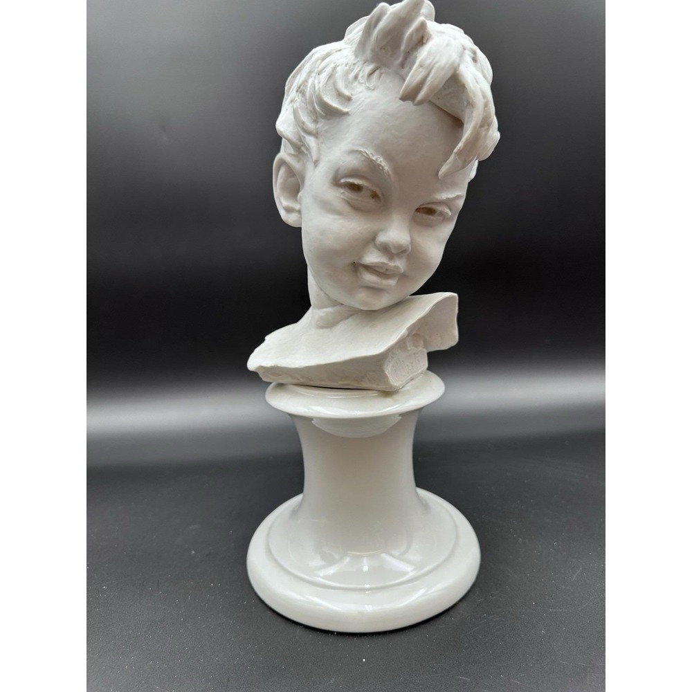 Vtg B.‎ Merli Capodimonte Porcelain Boy Bust